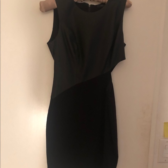 BCBG MaxAria Women’s Black Faux Leather Mini Dress XS - Picture 5 of 6